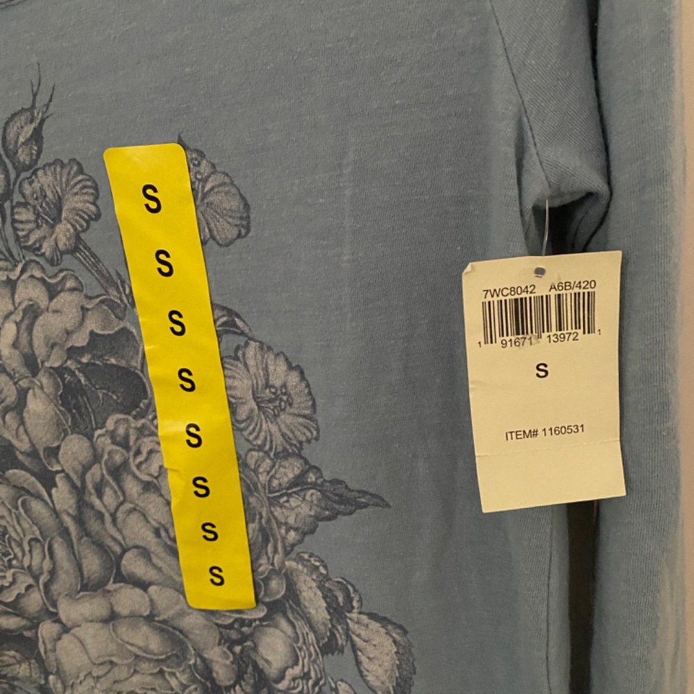 NWT Lucky Brand Graphic Floral Shirt Sz. Small - Picture 4 of 4